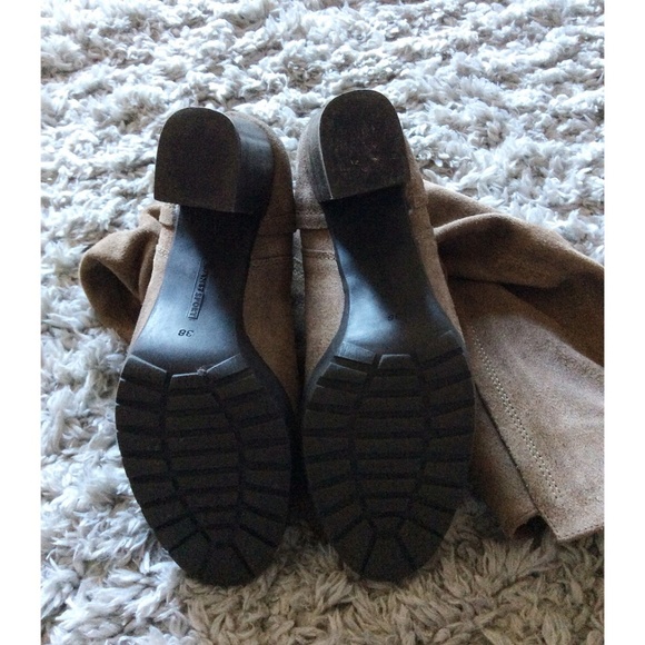 Suede Round Toe Khaki Platform Boots – Size 7 - Janet Sport Dame - Picture 3 of 5